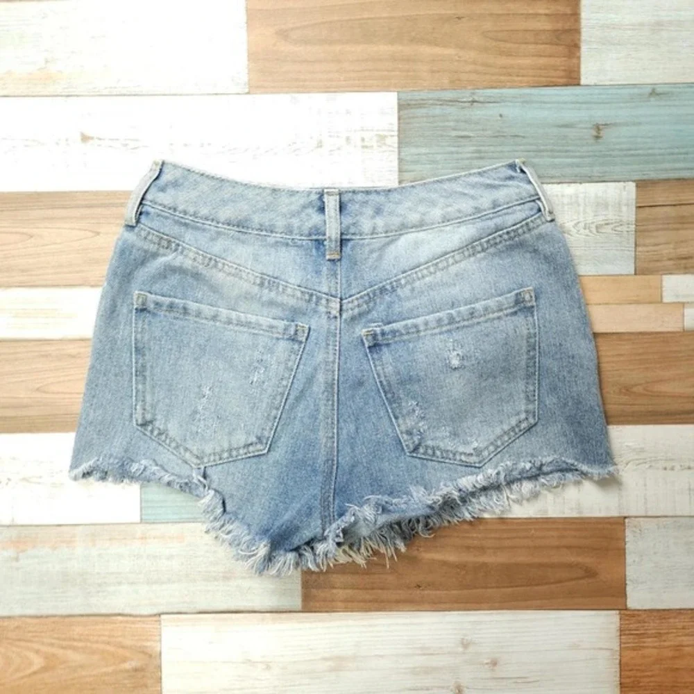 Rue 21 Highway Jeans‎ High-Waisted Distressed Frayed Micro Denim Shorts Size 0